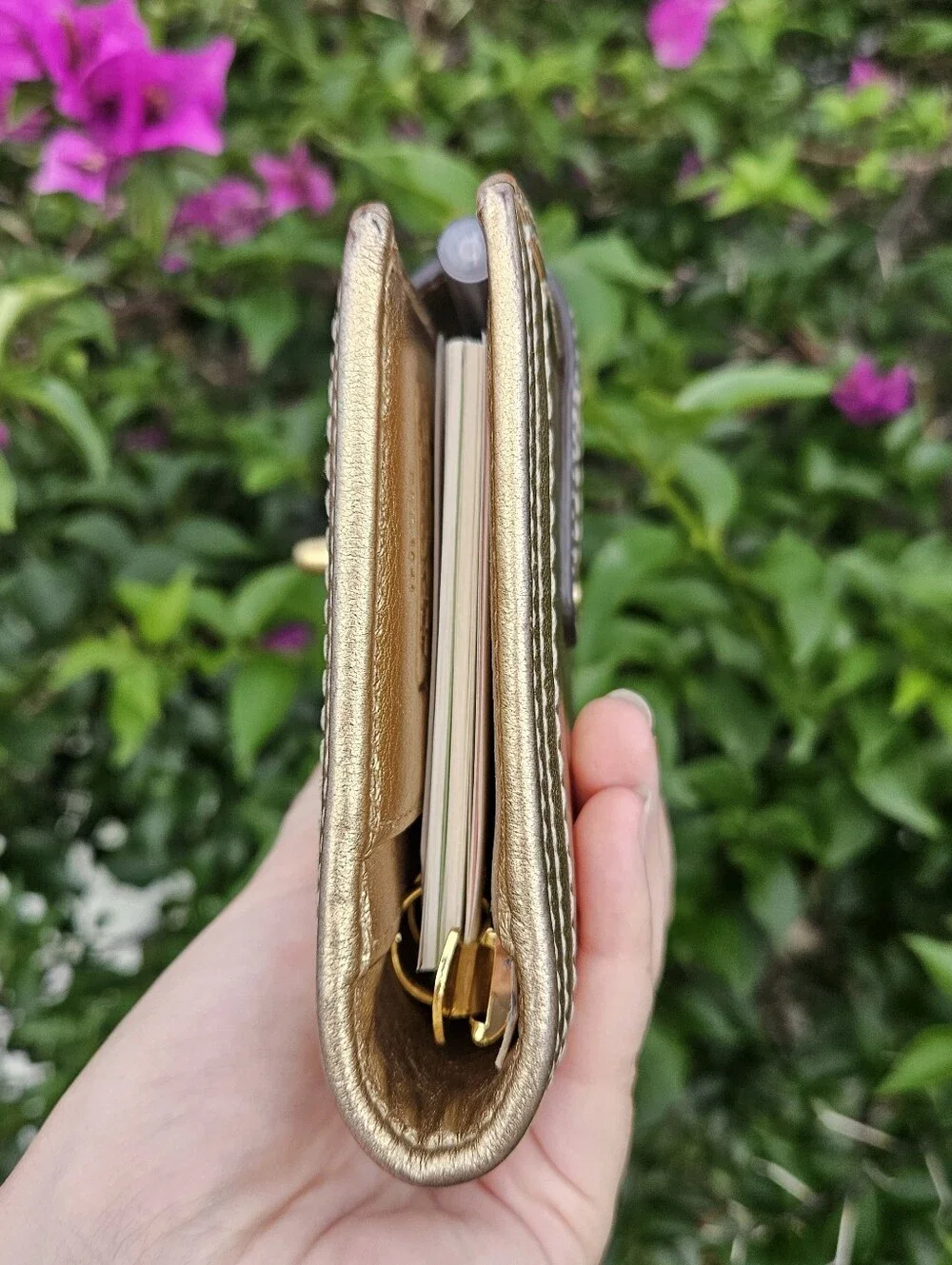 Vintage Coach Legacy Metallic Gold Turnlock Agenda Planner Organizer